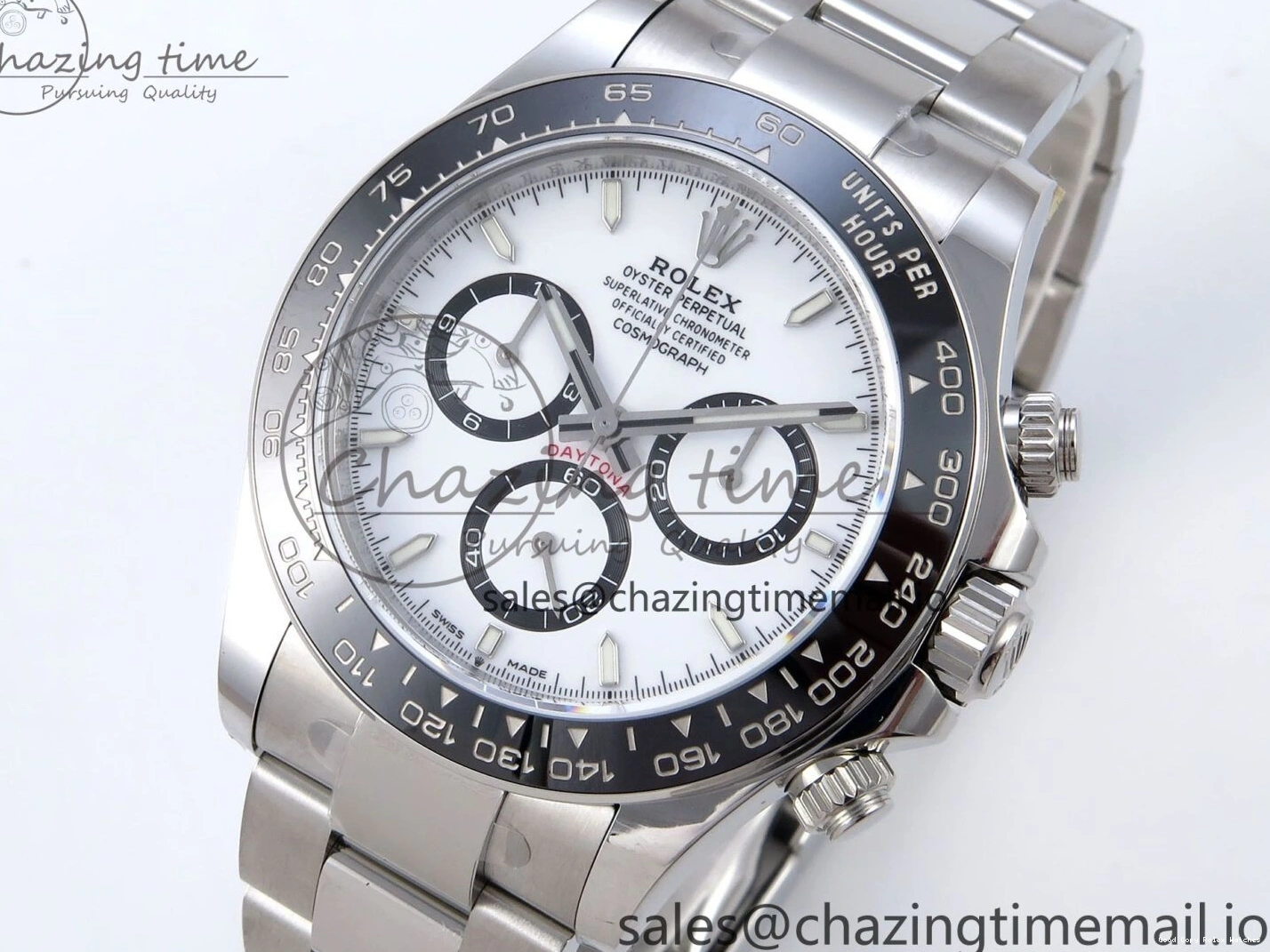 AAA Replica Watches SS White 126500 on SH Best 904L Edition 862 Daytona 1:1 Bracelet QF+ Steel Dial Reliable 1224
